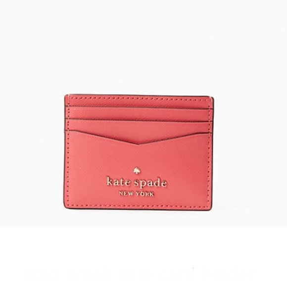 NWT Kate Spade Staci Small Slim Cardholder - dark watermelon gelato - Picture 1 of 2